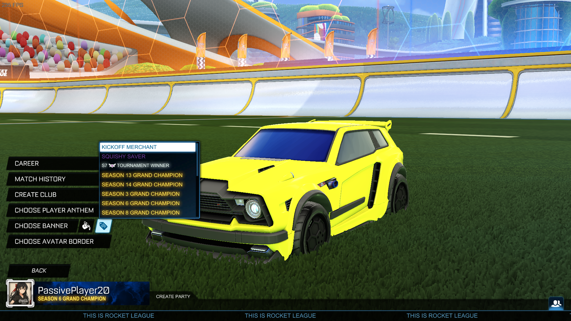 Rocket League Player Profile showing consistent high-level performance